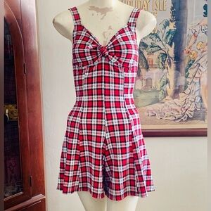 Bernie Dexter Plaid Playsuit Romper